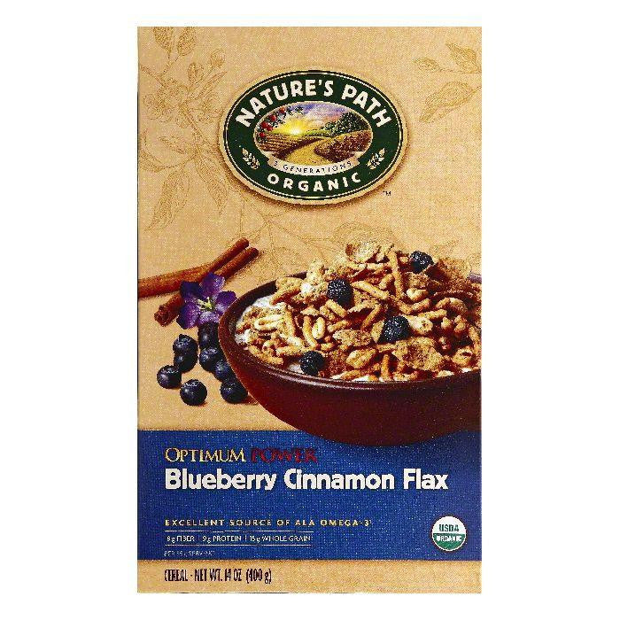 Natures Path Blueberry Cinnamon Flax Cereal, 14 OZ (Pack of 12)