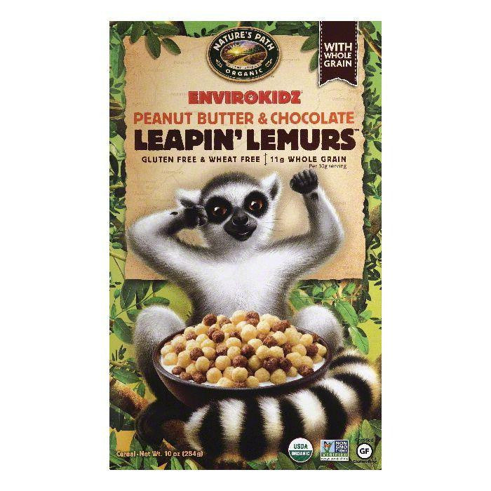 Natures Path Peanut Butter & Chocolate Leapin' Lemurs Cereal, 10 OZ (Pack of 12)