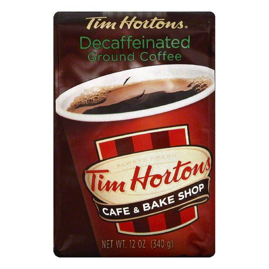 Tim Hortons Decaffeinated Ground Coffee, 12 OZ (Pack of 6)