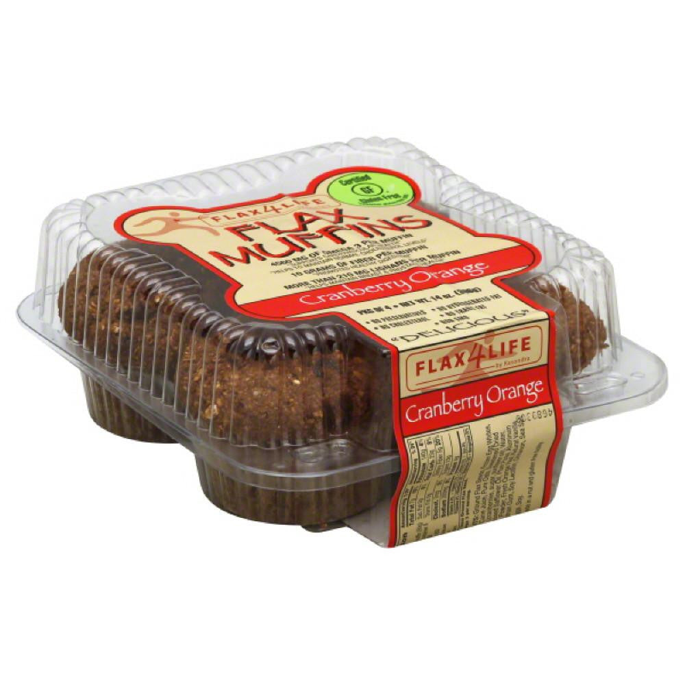 Flax4Life Cranberry Orange Flax Muffins, 14 Oz (Pack of 6)