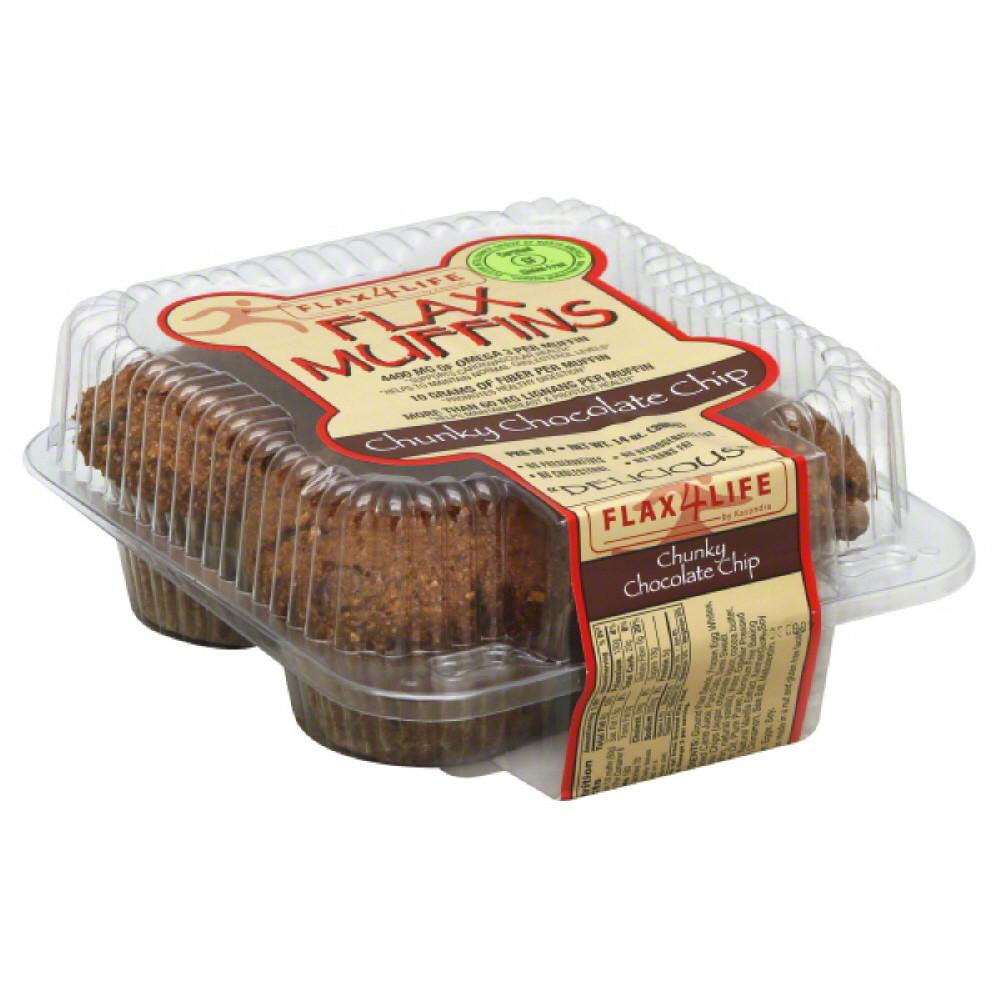 Flax4Life Chunky Chocolate Chip Flax Muffins, 14 Oz (Pack of 6)