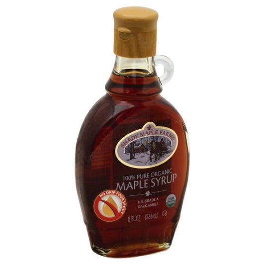 Shady Maple Farms Dark Amber 100% Pure Organic Maple Syrup, 8 Oz (Pack of 12)