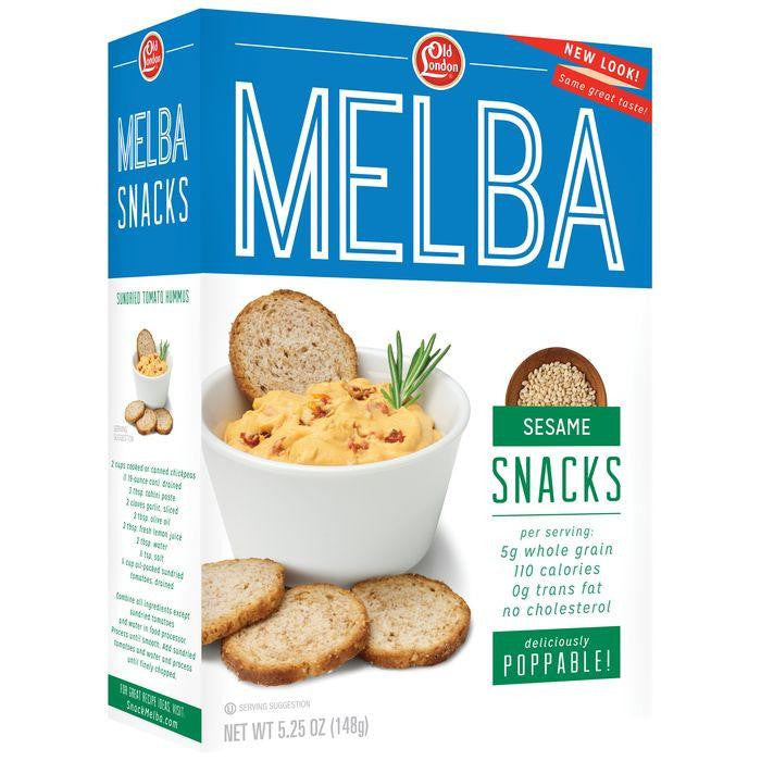 Old London Melba Snacks Sesame 5.25 Oz (Pack of 12)