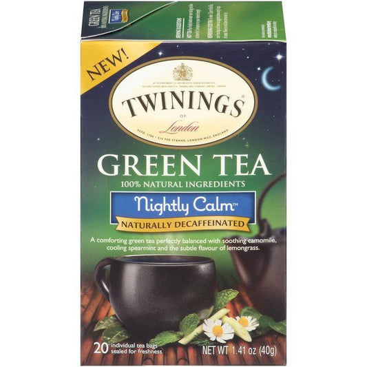 Twinings of London Nightly Calm Green Tea Bags 20 ct (Pack of 6)