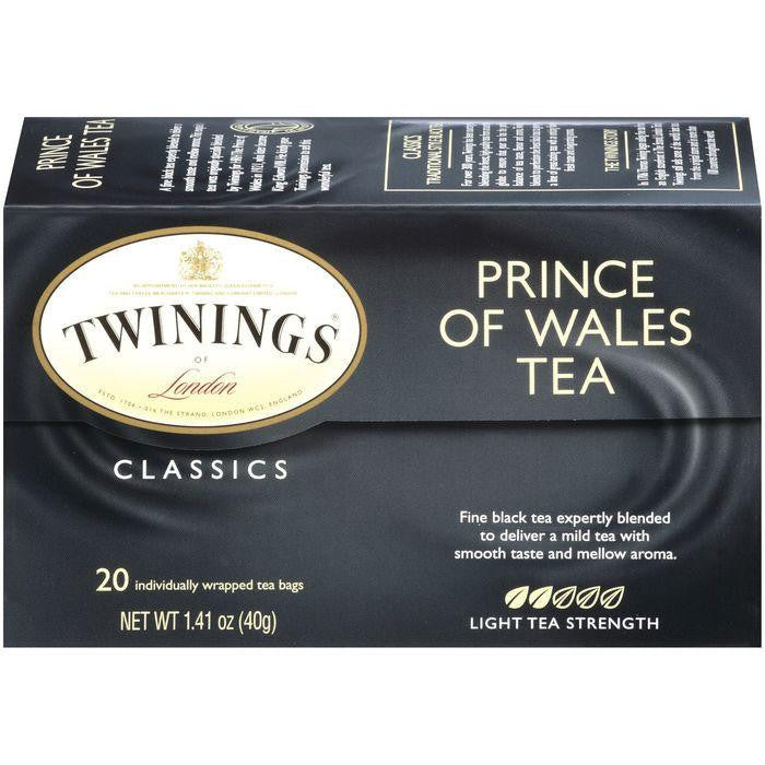 Twinings of London Classics Prince of Wales Light Tea Bags 20 Ct (Pack of 6)