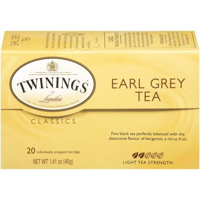 Twinings of London Classics Earl Grey Light Tea Bags 20 Ct (Pack of 6)