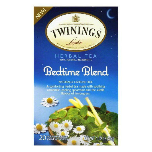 Twinings Bedtime Blend Naturally Caffeine Free Herbal Tea Bags, 20 BG (Pack of 6)