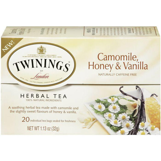 Twinings Camomile, Honey & Vanilla Herbal Tea 20 Ct 1.13 Oz (Pack of 6)