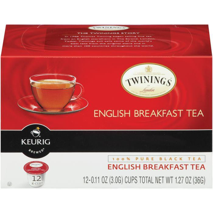 Twinings of London English Breakfast Tea 12 K-cups. (Pack of 6)