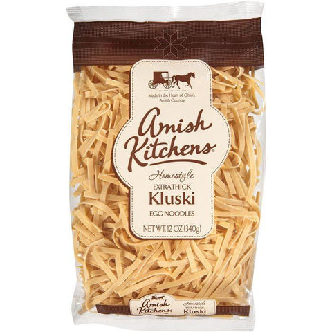 Amish Kitchens Homestyle Extra Thick Kluski Egg Noodles 12 Oz Bag (Pack of 12)