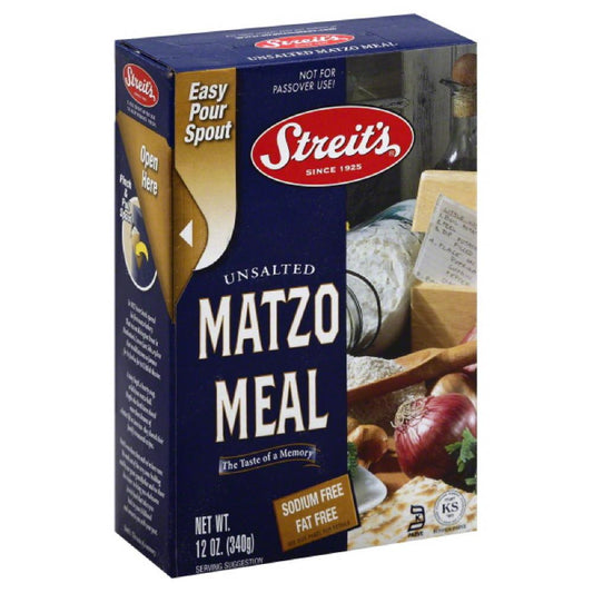 Streits Unsalted Matzo Meal, 12 Oz (Pack of 18)