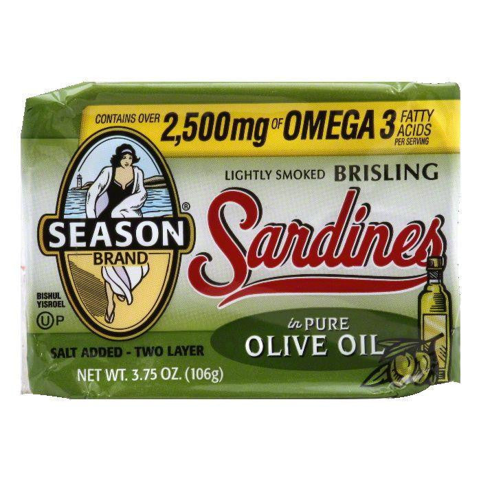 Seasons Sardines Brisling, 3.75 OZ (Pack of 12)