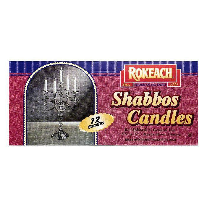 Rokeach 3-3/4 Inch Shabbos Candles, 72 ea (Pack of 8)