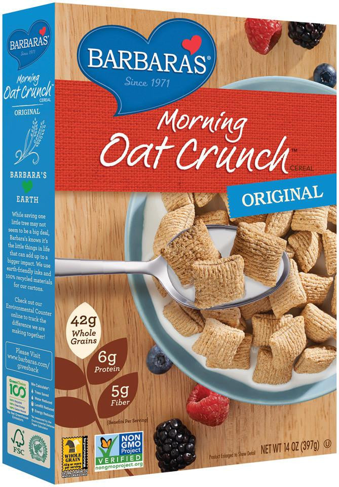 Barbara's Morning Oat Crunch Original Cereal, 14 Oz (Pack of 12)