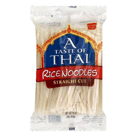 A Taste of Thai Straight Cut Rice Noodles, 16 OZ (Pack of 6)