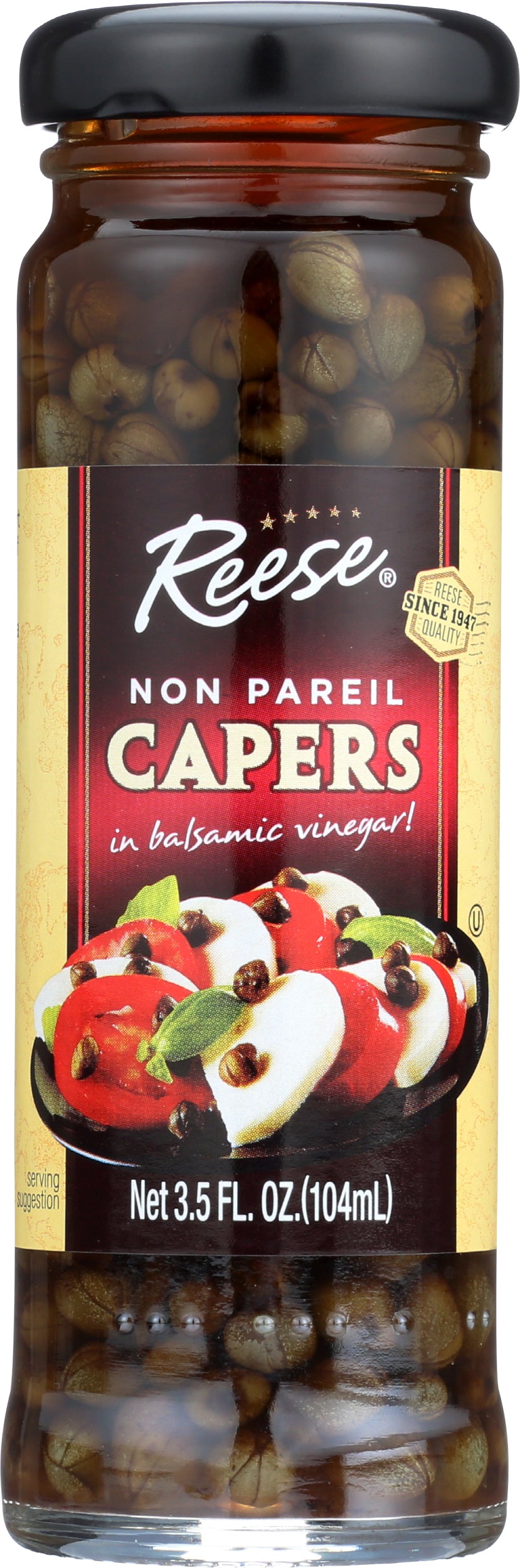Reese Balsamic Vinegar Non Pareil Capers, 3.5 OZ (Pack of 12)