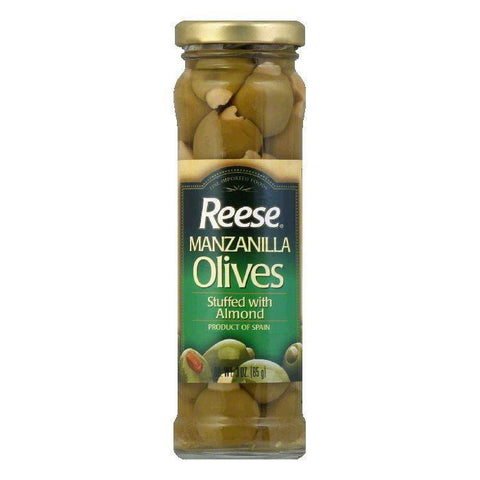 Reese Almond Stuffed/Placed Olives, 3 OZ (Pack of 12)