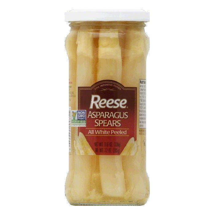 Reese All White in Glass Asparagus Spears, 11.6 OZ (Pack of 6)