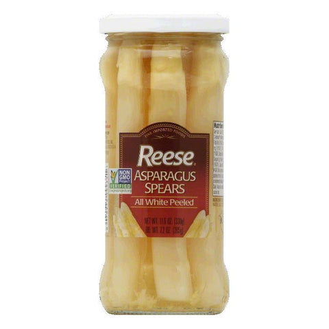 Reese All White in Glass Asparagus Spears, 11.6 OZ (Pack of 6)