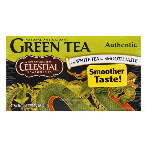 Celestial Seasonings Green Tea Authentic, 20 BG (Pack of 6)