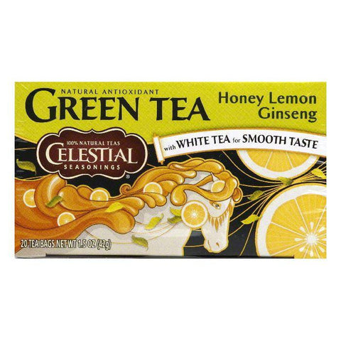Celestial Seasonings Green Tea Honey Lemon Ginseng, 20 BG (Pack of 6)