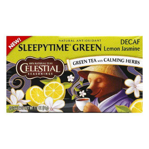 Celestial Seasonings Decaf Lemon Jasmine Green Tea, 20 BG (Pack of 6)