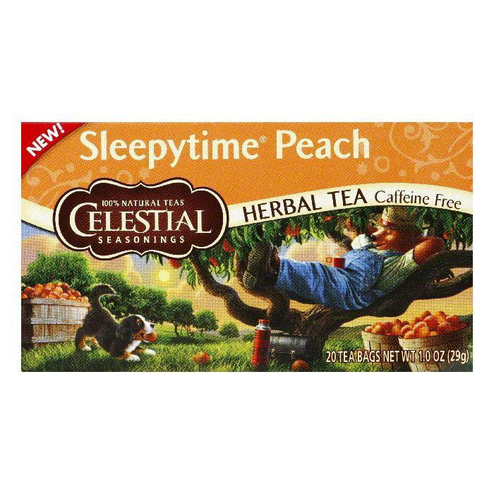 Celestial Seasonings Caffeine Free Sleepytime Peach Herbal Tea Bags, 20 BG (Pack of 6)
