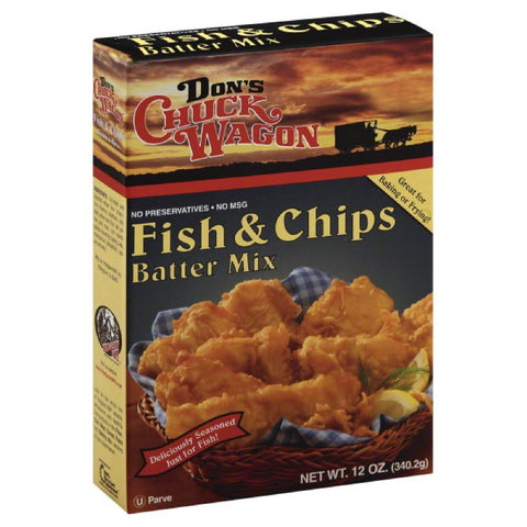 Dons Chuck Wagon Fish & Chips Batter Mix, 12 Oz (Pack of 6)