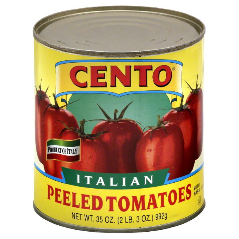 Cento Italian Peeled Tomatoes with Basil Leaf, 35 Oz (Pack of 12)