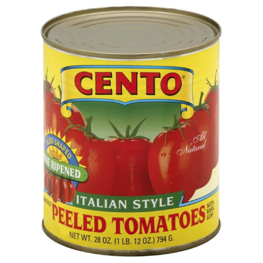 Cento Whole Peeled Tomatoes with Basil Leaf, 28 Oz (Pack of 12)