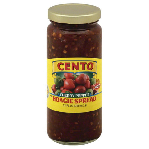 Cento Hot Diced Cherry Pepper Hoagie Spread, 12 Oz (Pack of 6)