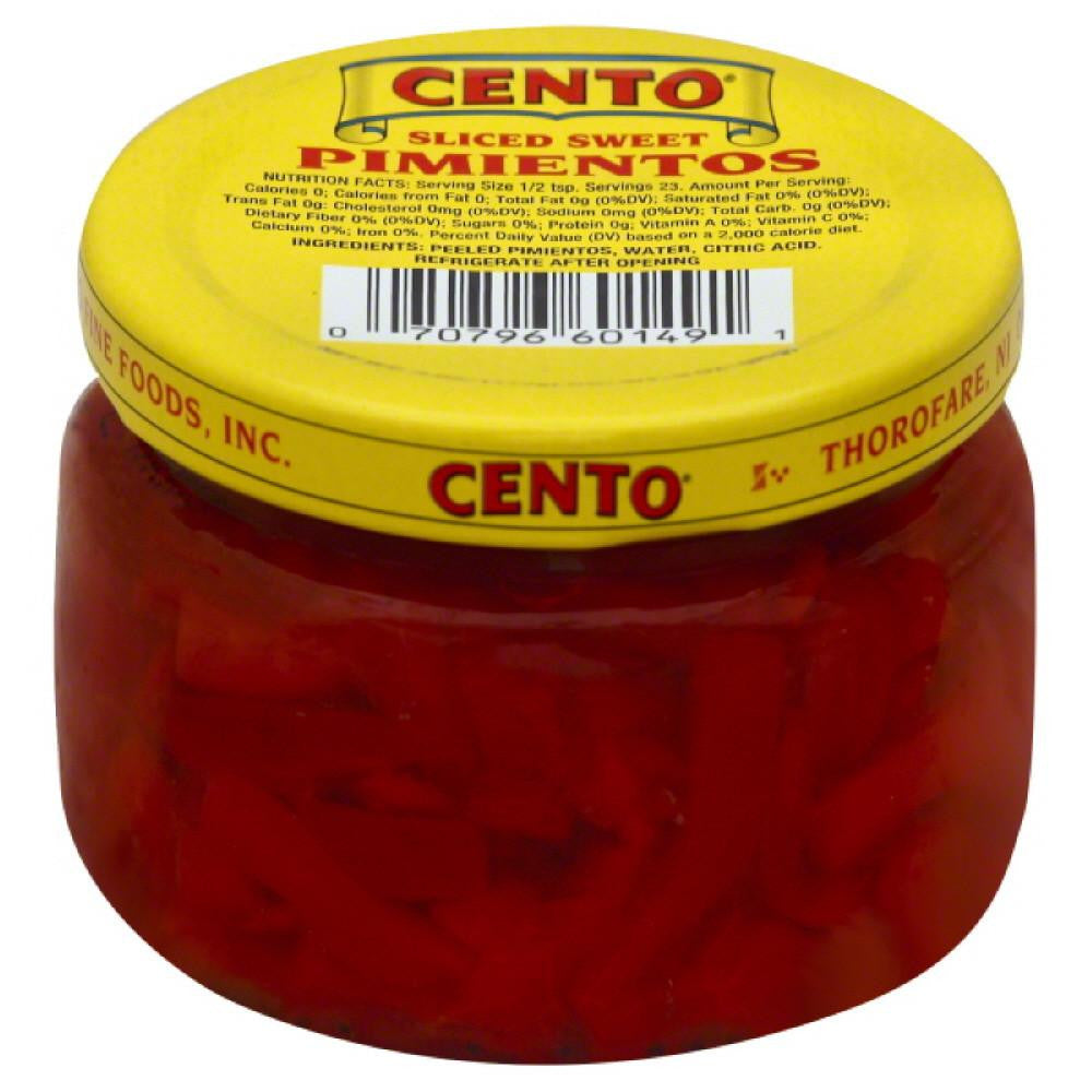 Cento Sliced Sweet Pimientos, 4 Oz (Pack of 12)