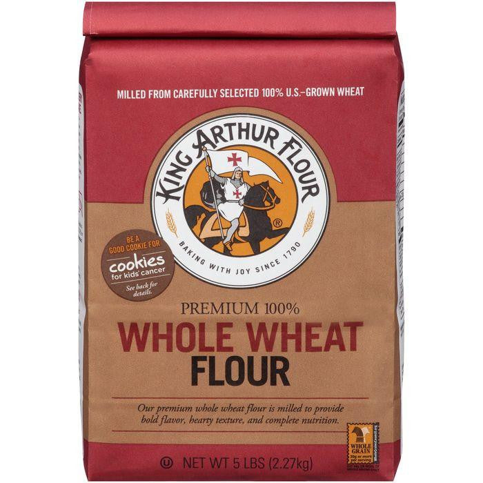King Arthur Flour Premium 100% Whole Wheat Flour 5 lb. Bag (Pack of 8)