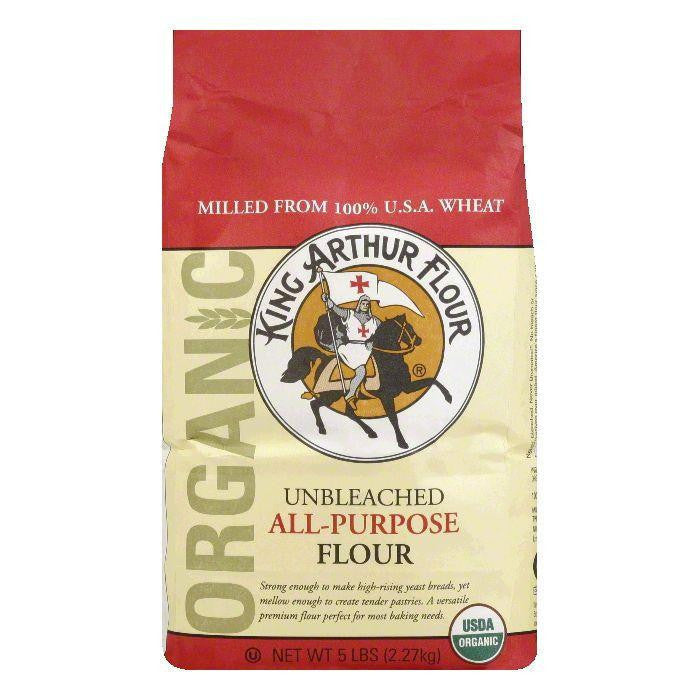 King Arthur Flour All Purpose Flour Artisan Organic, 5 LB (Pack of 6)