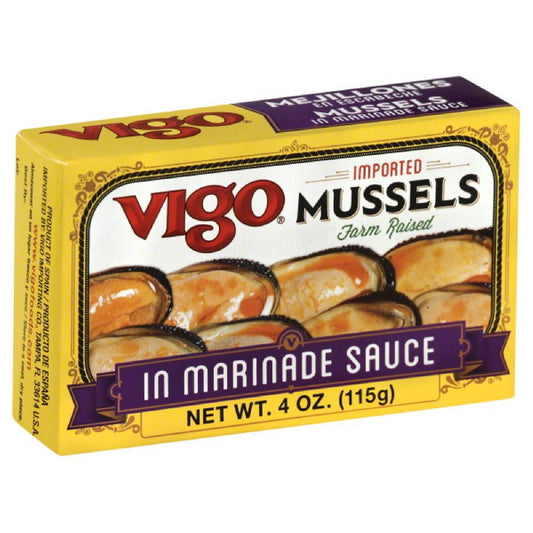 Vigo Mussels in Marinade Sauce, 4 Oz (Pack of 10)