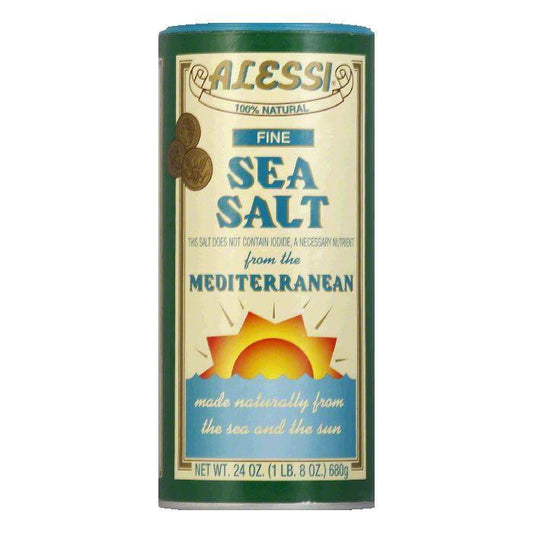 Alessi Sea Salt Fine, 24 OZ (Pack of 6)