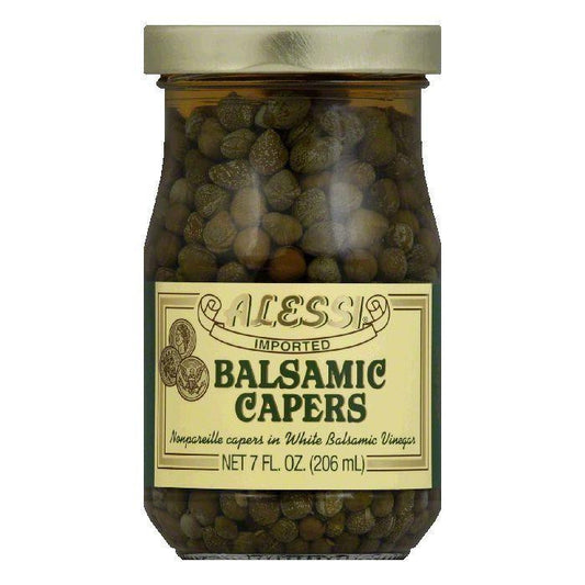 Alessi Capers White Balsamic, 7 OZ (Pack of 6)