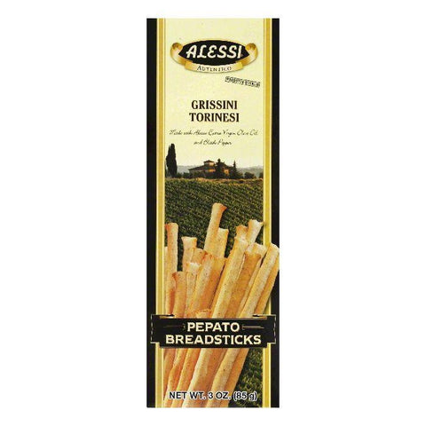 Alessi Pepato Breadsticks, 3 OZ (Pack of 12)