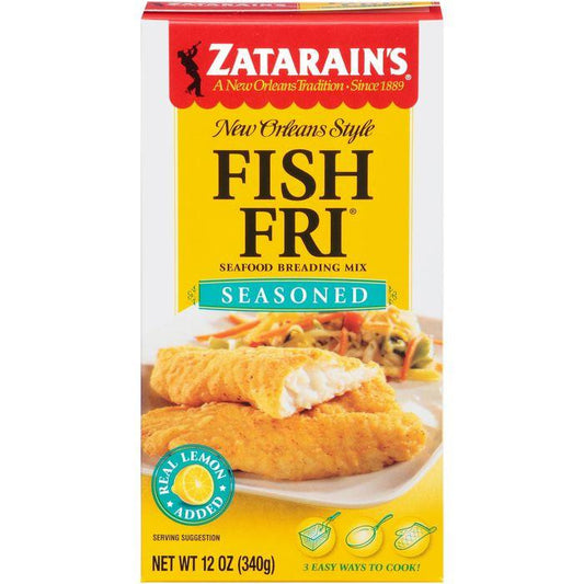 Zatarain's Fish-Fri Seasoned Seafood Breading Mix 12 Oz (Pack of 8)