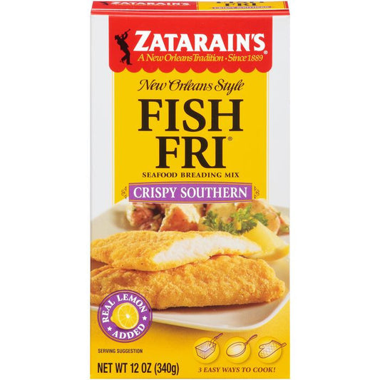 Zatarain's Fish-Fri Crispy Southern Seafood Breading Mix 12 Oz (Pack of 8)