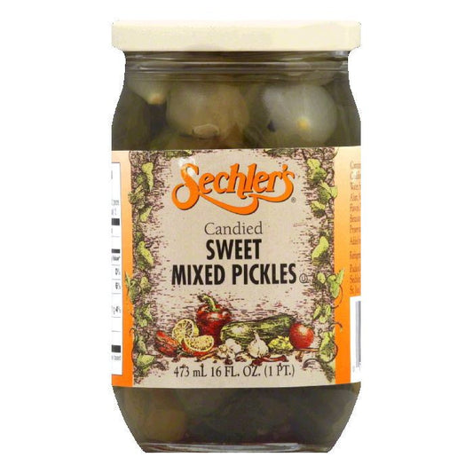 Sechler's Candied Mix Pickles, 16 OZ (Pack of 6)