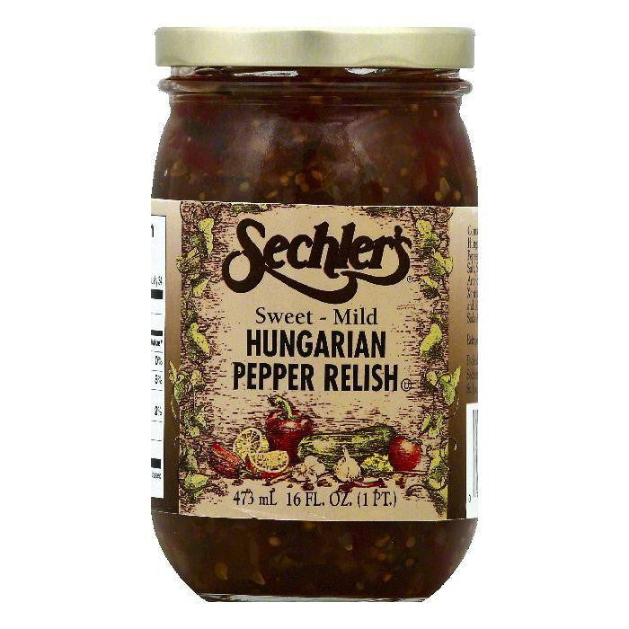 Sechlers Sweet-Mild Hungarian Pepper Relish, 16 OZ (Pack of 6)