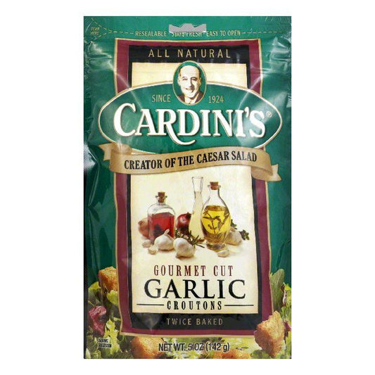 Cardini Croutons Garlic Gourmet Cut, 5 OZ (Pack of 12)