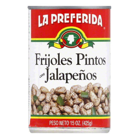 La Preferida Pinto Beans Jalapenos, 15 OZ (Pack of 12)