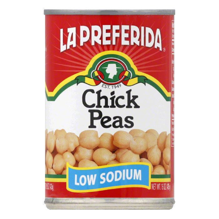 La Preferida Low Sodium Chick Peas, 15 Oz (Pack of 12)