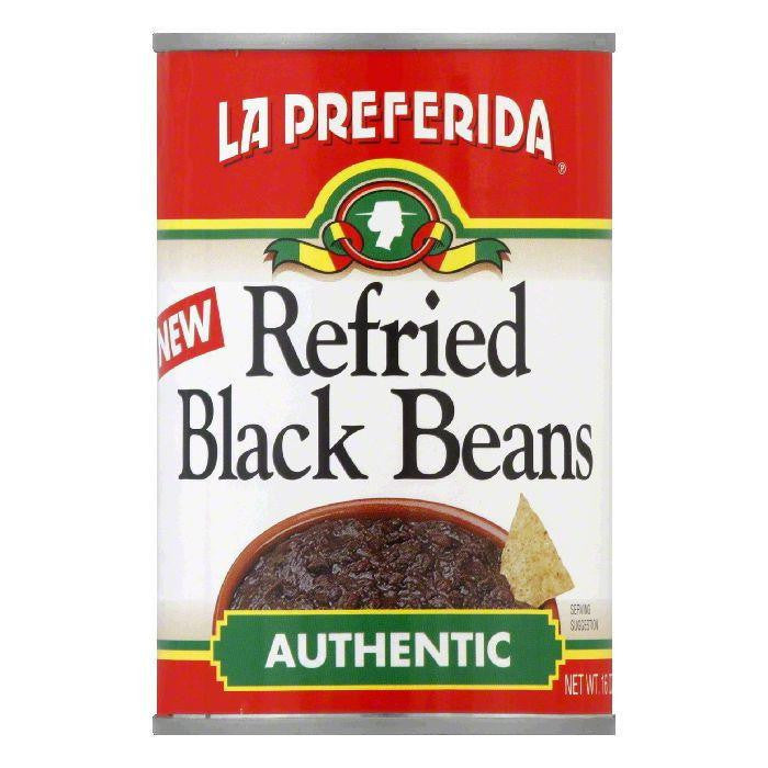 La Preferida Refried Black Beans Authentic, 16 OZ (Pack of 12)