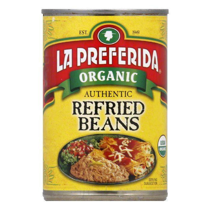 La Preferida Beans Refried Organic, 15 OZ (Pack of 12)