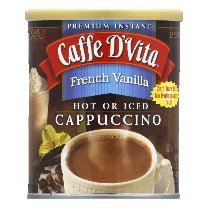Caffe D Vita French Vanilla Cappuccino Mix 99.7% Caffeine Free, 1 LB (Pack of 6)