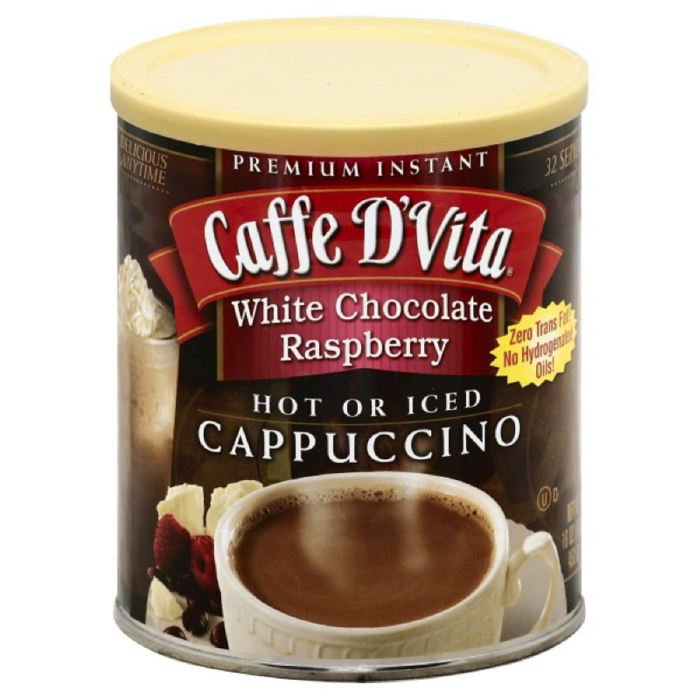Caffe D Vita White Chocolate Raspberry Premium Instant Cappuccino, 1 Lb (Pack of 6)