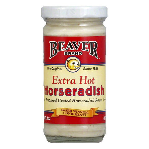 Beaver Extra Hot Horseradish, 4 OZ (Pack of 12)